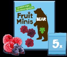 BEAR Fruit Minis malina a borůvka 5x20 g