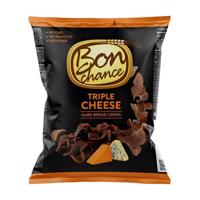 Bon Chance tmavé chlebové chipsy se třemi druhy sýrů 120 g