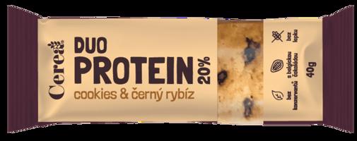 Cerea DUO PROTEIN Cookies & Černý rybíz 40 g expirace