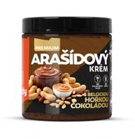 GRIZLY Arašídový krém s belgickou hořkou čokoládou premium 250 g