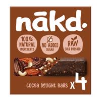 NAKD Cocoa Delight  - Ovocno-oříškové RAW tyčinky s kakaem 35g x 4