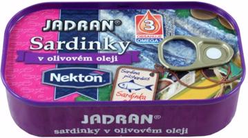 Nekton Jadran Sardinky v olivovém oleji 125 g