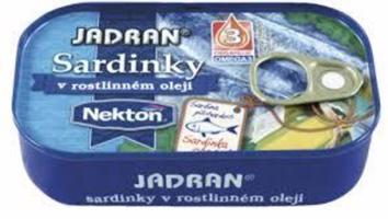 Nekton Jadran Sardinky v rostlinném oleji 125 g