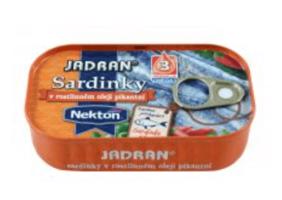 Nekton Jadran Sardinky v rostlinném oleji pikantní 125 g