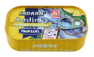 Nekton Jadran Sardinky v rostlinném oleji s citrónem 125 g