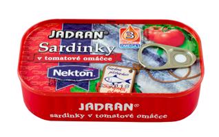 Nekton Jadran Sardinky v tomatové omáčce 125 g