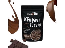 WormUP Křupaví červíci hořká čokoláda 80 g